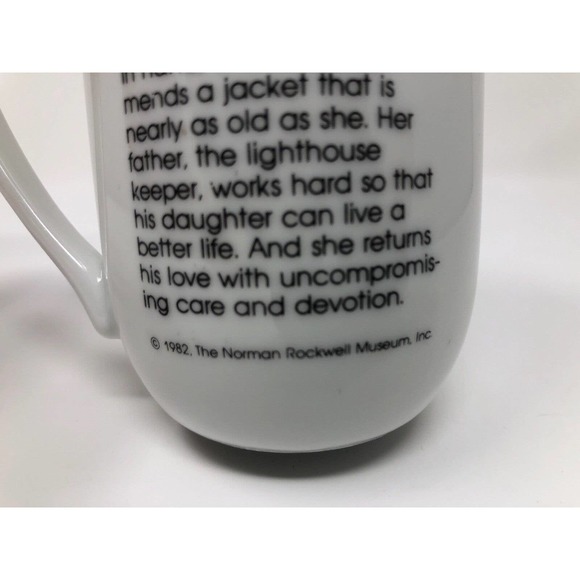 Norman Rockwell Museum Mug Lighthouse Keepers Daughter 1982 Collectible - Picture 9 of 9